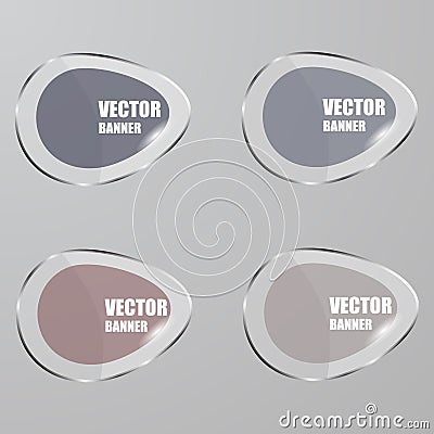 Vector infographic. banners set, Glass Vector Illustration