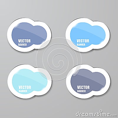 Vector infographic. banners set, Glass Vector Illustration