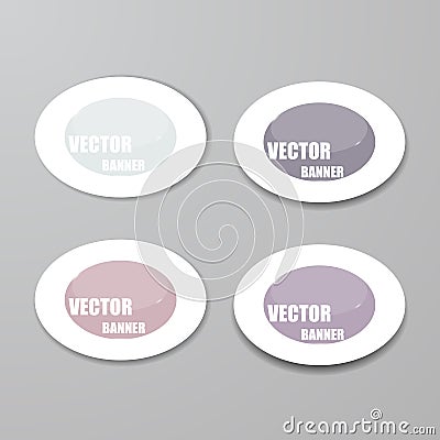 Vector infographic. banners set, Glass Vector Illustration