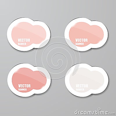 Vector infographic. banners set, Glass Vector Illustration