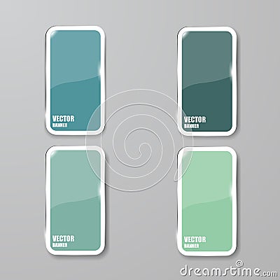 Vector infographic. banners set, Glass Vector Illustration