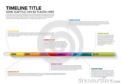 Glassy Infographic Timeline Template Vector Illustration