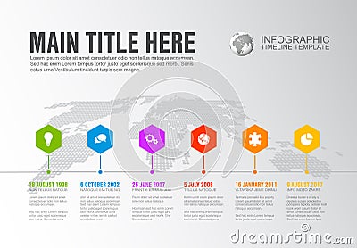 Vector Infographic Company Milestones Timeline Template Vector Illustration