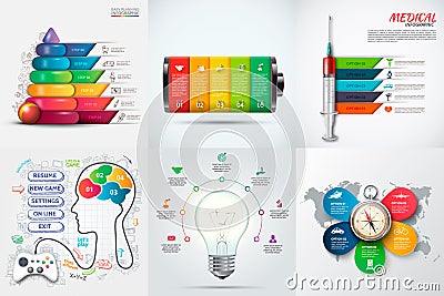 Vector infographic elements. Vector Illustration