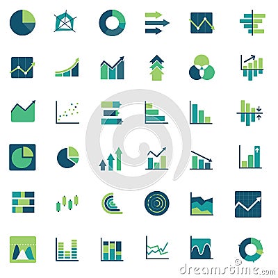 Vector Infographic Financial Diagrams & Reports Stock Photo