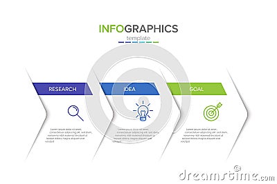 Vector infographic label template with icons. 3 options or steps. Infographics for business concept. Can be used for Vector Illustration