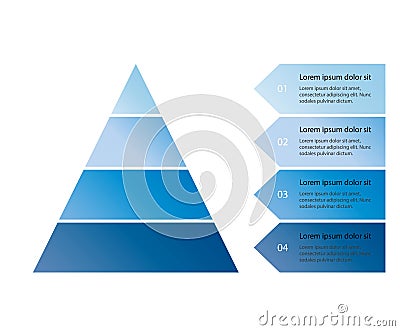 Vector infographic pyramid with arrows Vector Illustration