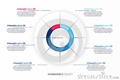 Vector infographic round chart template Vector Illustration