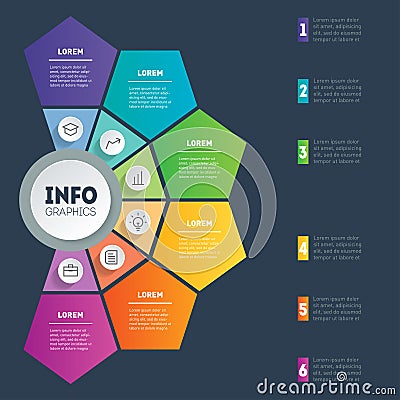 Vector infographic of technology or education process. Part of t Vector Illustration