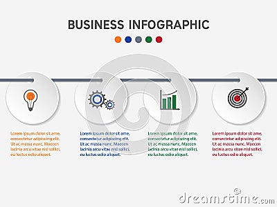 Business infographic template. Vector Illustration