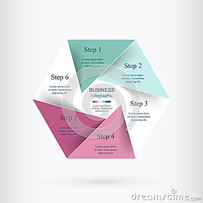 Vector infographic template Vector Illustration