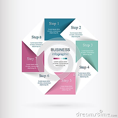 Vector infographic template Vector Illustration