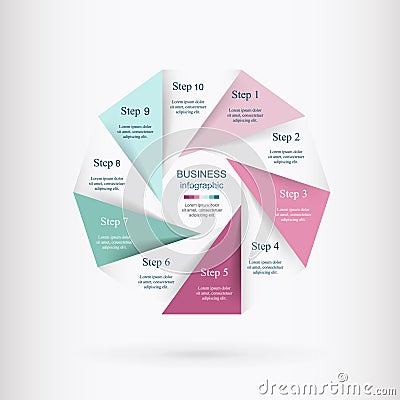 Vector infographic template Vector Illustration