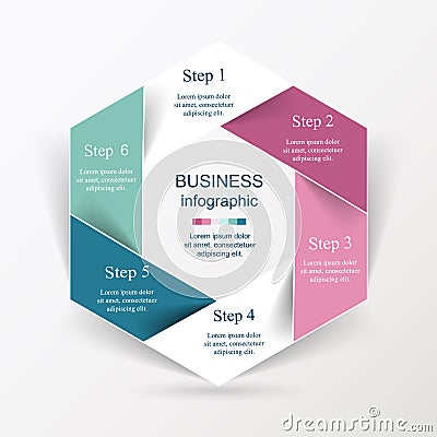 Vector infographic template Vector Illustration