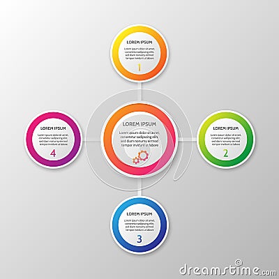 Vector infographic template Vector Illustration