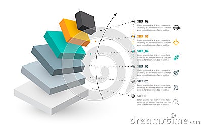 Vector infographic template Vector Illustration