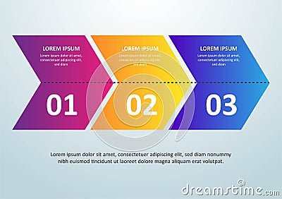 Vector Infographic thin line design with icons and 3 options or steps. Infographics for business concept. Can be used for Stock Photo