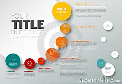 Vector Infographic timeline report template Vector Illustration