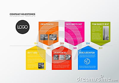 Vector Infographic timeline report template Vector Illustration