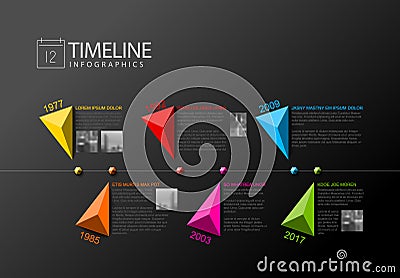 Vector Infographic timeline report template Vector Illustration