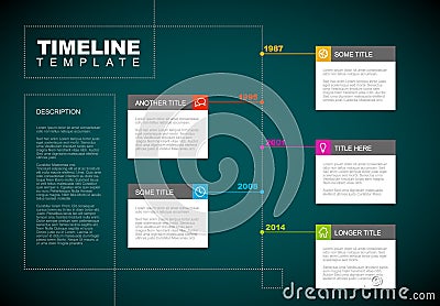 Vector Infographic timeline report template Vector Illustration