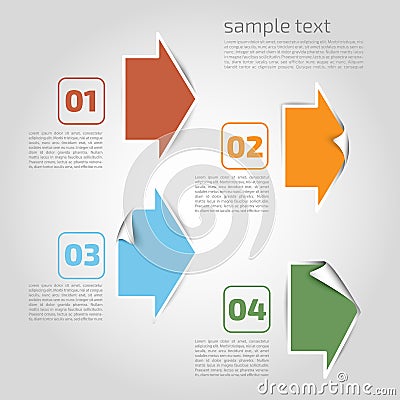 Vector infographics elements - points, graphic for business desi Vector Illustration