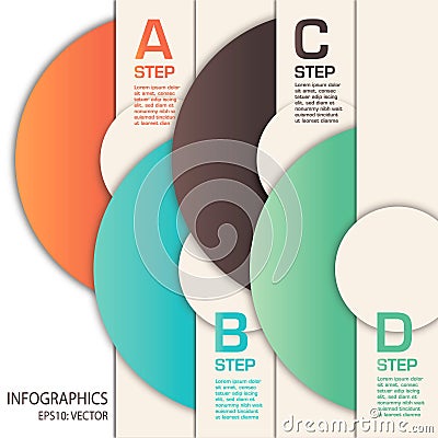 Vector infographics template with circles Vector Illustration