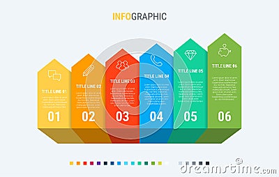 Vector infographics timeline design template with graph elements. Content, schedule, timeline, diagram, workflow, business, infogr Vector Illustration