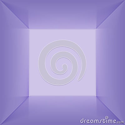 Vector inside of square box. Empty interior space. Vector Illustration