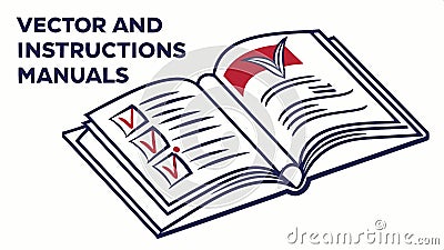 Vector and Instructions Manuals open book icon vector design Generative AI Vector Illustration