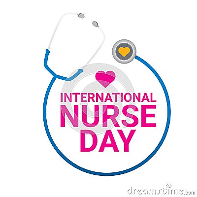 Vector international nurse day vector label Vector Illustration