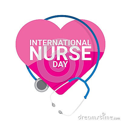 Vector international nurse day vector label Vector Illustration