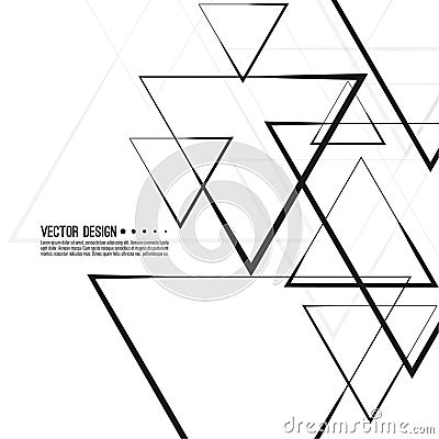 Vector intersecting triangles pattern. Vector Illustration