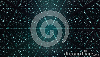 Vector interstellar space background.Cosmic galaxy illustration.Background with nebula, stardust and bright shining Vector Illustration
