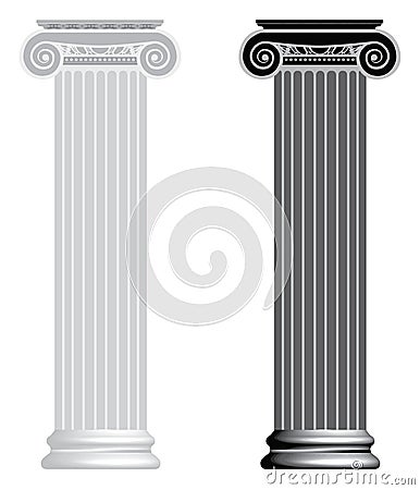 Vector Ionic column Vector Illustration