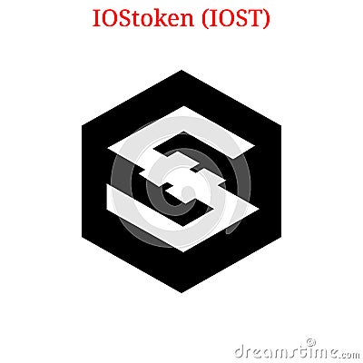 Vector IOStoken IOST logo Vector Illustration