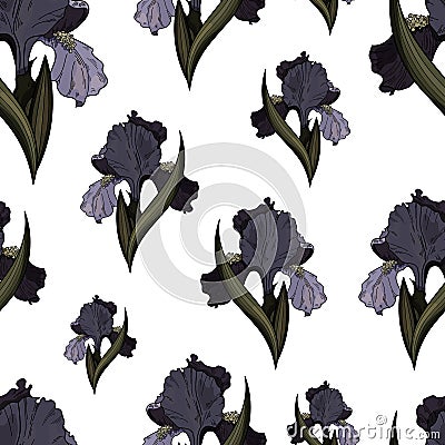 Seamless vector iris pattern 3 Vector Illustration