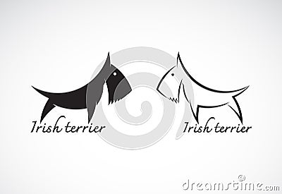 Vector of irish terrier dog esign on white background. pet. Vector Illustration