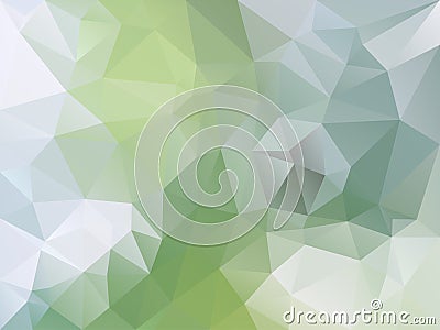 Vector irregular polygon background with a triangle pattern in light green and blue color Vector Illustration