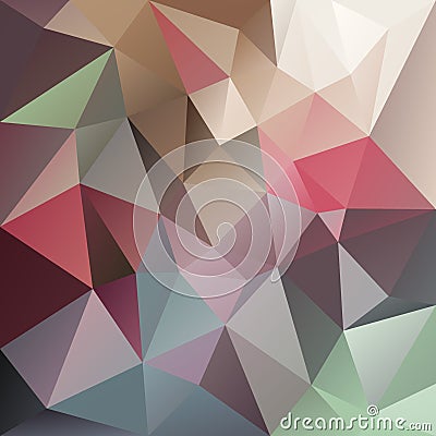 Vector irregular polygon background with a triangle pattern in pastel multi color Vector Illustration