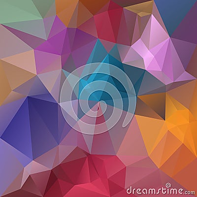 Vector irregular polygon background with a triangular pattern in full spectrum pastel multi colors Vector Illustration