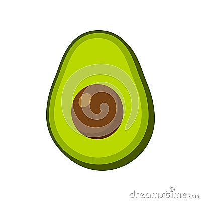 Vector isolated avocado Vector Illustration