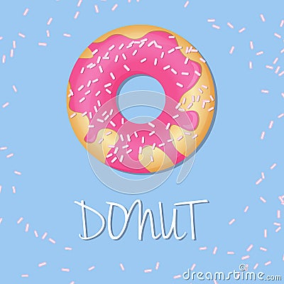 Vector isolated donut Vector Illustration