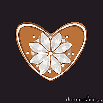 Vector isolated gingerbread cookie Vector Illustration