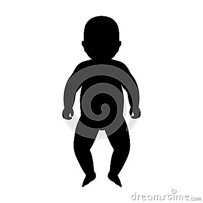 Vector illustration of baby silhouette Vector Illustration