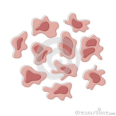 Vector illustration of cancer cell structure. Vector Illustration