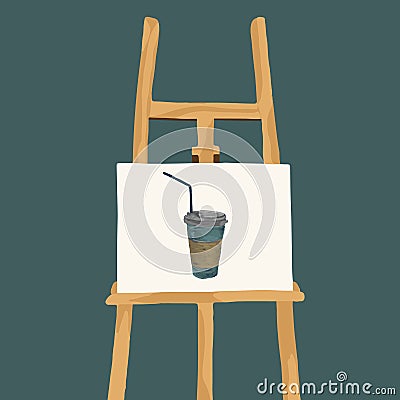 Vector isolated illustration of coffee advertisement. Vector Illustration