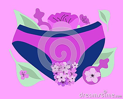 Female intimate hygiene. Vector Illustration