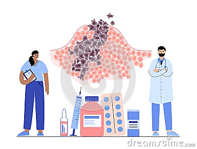 Tumor cells concept Vector Illustration