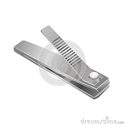 Vector isolated illustration of realistic nail clipper. Vector Illustration